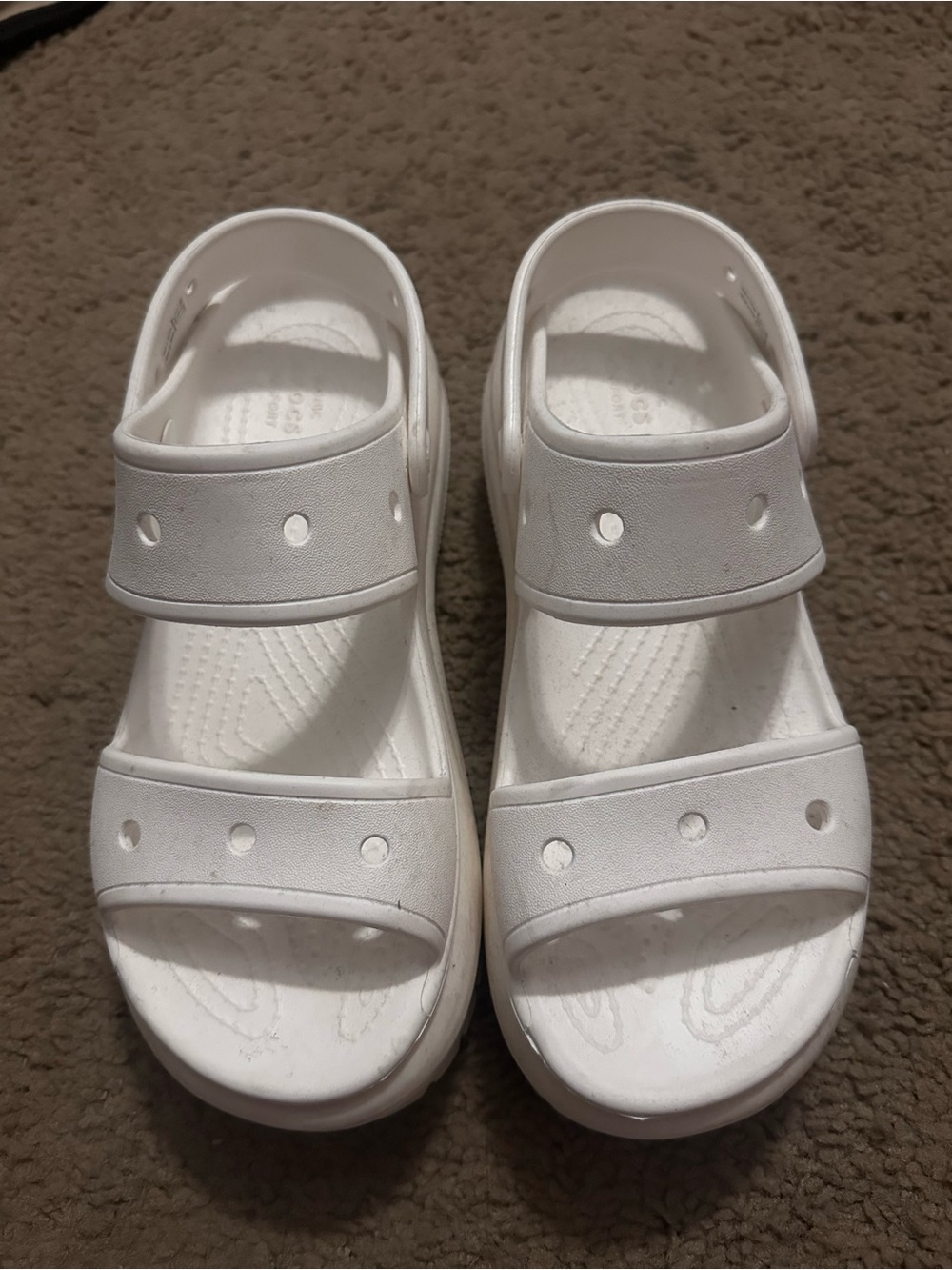 Crocs Mega Crush Sandals White